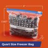 imageHefty Calendar Slider Gallon Freezer Bags 1 Gallon Size Slider Bags with Stand and Fill Expandable Bottoms Helps Prevent Freezer Burn 25 Count Pack of 4Quart