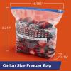 imageHefty Calendar Slider Gallon Freezer Bags 1 Gallon Size Slider Bags with Stand and Fill Expandable Bottoms Helps Prevent Freezer Burn 25 Count Pack of 4Gallon