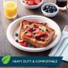 imageHefty ECOSAVE Compostable Paper Plates 1018 Inch 45 Count834in Plate