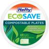 imageHefty ECOSAVE Compostable Paper Plates 1018 Inch 45 Count834in Plate