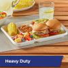 imageHefty ECOSAVE Compostable Paper Plates 1018 Inch 45 CountCompartment Tray