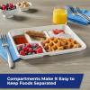 imageHefty ECOSAVE Compostable Paper Plates 1018 Inch 45 CountCompartment Tray