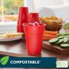 imageHefty EcoSave Compostable Party Cups Red 18 oz 16 Count Pack of 3 48 Total