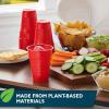 imageHefty EcoSave Compostable Party Cups Red 18 oz 16 Count Pack of 3 48 Total
