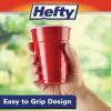 imageHefty Party On Red Plastic Cups Disposable Plastic Party Cups for Easy Cleanup and Large Gatherings Red Cups for BBQs Birthdays Parties and More 18 Ounce 50 Count18oz  50 Count