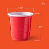 imageHefty Party On Red Plastic Cups Disposable Plastic Party Cups for Easy Cleanup and Large Gatherings Red Cups for BBQs Birthdays Parties and More 18 Ounce 50 Count2 Ounce