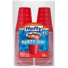 imageHefty Party On Red Plastic Cups Disposable Plastic Party Cups for Easy Cleanup and Large Gatherings Red Cups for BBQs Birthdays Parties and More 18 Ounce 50 Count18oz  50 Count