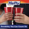 imageHefty Party On Red Plastic Cups Disposable Plastic Party Cups for Easy Cleanup and Large Gatherings Red Cups for BBQs Birthdays Parties and More 18 Ounce 50 Count18oz  50 Count