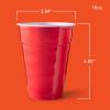 imageHefty Party On Red Plastic Cups Disposable Plastic Party Cups for Easy Cleanup and Large Gatherings Red Cups for BBQs Birthdays Parties and More 18 Ounce 50 Count18oz  50 Count