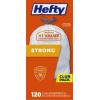imageHefty Strong 13 Gallon Trash Bags Tall Kitchen Trash Bags UnscentedLarge Trash Bags with Drawstrings Durable Closure Resists Leaks Punctures and Tears White Unscented 90 Bags120 Count Pack of 3