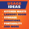 imageHefty Strong 13 Gallon Trash Bags Tall Kitchen Trash Bags UnscentedLarge Trash Bags with Drawstrings Durable Closure Resists Leaks Punctures and Tears White Unscented 90 Bags90 Count Pack of 1