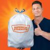 imageHefty Strong 13 Gallon Trash Bags Tall Kitchen Trash Bags UnscentedLarge Trash Bags with Drawstrings Durable Closure Resists Leaks Punctures and Tears White Unscented 90 Bags45 Count Pack of 1