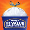 imageHefty Strong 13 Gallon Trash Bags Tall Kitchen Trash Bags UnscentedLarge Trash Bags with Drawstrings Durable Closure Resists Leaks Punctures and Tears White Unscented 90 Bags45 Count Pack of 1
