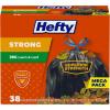 imageHefty Strong Extra Large Trash Bags Black 33 Gallon 48 CountBlack