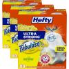 imageHefty Ultra Strong 13 Gallon Trash Bags Black Tall Kitchen Trash Bags 13 Gallon Size Break Resistant Drawstring Enclosure Continuous Odor Control Blackout Clean Burst Scent 80 BagsFabuloso Lemon