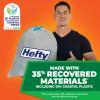 imageHefty Ultra Strong 13 Gallon Trash Bags Black Tall Kitchen Trash Bags 13 Gallon Size Break Resistant Drawstring Enclosure Continuous Odor Control Blackout Clean Burst Scent 80 BagsSeaside Breeze  Eco Friendly