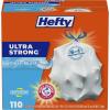 imageHefty Ultra Strong 13 Gallon Trash Bags Black Tall Kitchen Trash Bags 13 Gallon Size Break Resistant Drawstring Enclosure Continuous Odor Control Blackout Clean Burst Scent 80 BagsClean Burst