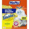 imageHefty Ultra Strong 13 Gallon Trash Bags Black Tall Kitchen Trash Bags 13 Gallon Size Break Resistant Drawstring Enclosure Continuous Odor Control Blackout Clean Burst Scent 80 BagsFabuloso Lemon