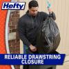 imageHefty Ultra Strong 30 Gallon Trash Bags Large Trash Bags 30 Gallon Size Multipurpose Break Resistant Drawstring Closure Resists Leaks Punctures and Tears Black White Pine Breeze Scent 50 Bags25 Count Pack of 3