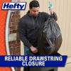 imageHefty Ultra Strong 30 Gallon Trash Bags Large Trash Bags 30 Gallon Size Multipurpose Break Resistant Drawstring Closure Resists Leaks Punctures and Tears Black White Pine Breeze Scent 50 Bags25 Count Pack of 6