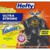imageHefty Ultra Strong 30 Gallon Trash Bags Large Trash Bags 30 Gallon Size Multipurpose Break Resistant Drawstring Closure Resists Leaks Punctures and Tears Black Fabuloso Lemon Scent 50 Bags50 Count Pack of 3