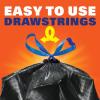 imageHefty Ultra Strong 30 Gallon Trash Bags Large Trash Bags 30 Gallon Size Multipurpose Break Resistant Drawstring Closure Resists Leaks Punctures and Tears Black Fabuloso Lemon Scent 50 Bags50 Count Pack of 1