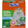 imageHefty Ultra Strong Made with 50 Recovered Materials Tall Kitchen Trash Bags Gray Clean Burst 13 Gallon 80 CountClean Burst