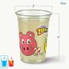 imageHefty Zoo Pals Party Edition Paper Plates for Kids Assorted Animal Designs 775 Inches with Two Dipping Compartments MultiColor 20 Count10oz Cup