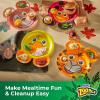 imageHefty Zoo Pals Party Edition Paper Plates for Kids Assorted Animal Designs 775 Inches with Two Dipping Compartments MultiColor 20 Count8 Inch Plate