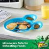 imageHefty Zoo Pals Party Edition Paper Plates for Kids Assorted Animal Designs 775 Inches with Two Dipping Compartments MultiColor 20 Count8 Inch Plate