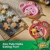 imageHefty Zoo Pals Party Edition Paper Plates for Kids Assorted Animal Designs 775 Inches with Two Dipping Compartments MultiColor 20 Count8 Inch Plate