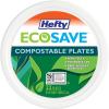 imageHefty ECOSAVE Compostable Paper Plates 1018 Inch 45 Count834in Plate
