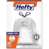 imageHefty Made to Fit Trash Bags Fits simplehuman Size G 8 Gallons 100 Count 5 Pouches of 20 Bags EachSilver