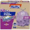 imageHefty Ultra Strong 13 Gallon Trash Bags Tall Kitchen Trash Bags 13 Gallon Size Resist Leaks Punctures and Rips Continuous Odor Control Pink Fabuloso Watermelon Scent 110 BagsFabuloso