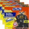 imageHefty Ultra Strong 30 Gallon Trash Bags Large Trash Bags 30 Gallon Size Multipurpose Break Resistant Drawstring Closure Resists Leaks Punctures and Tears Black Fabuloso Lemon Scent 50 Bags50 Count Pack of 3