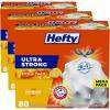 imageHefty Ultra Strong Tall Kitchen Trash Bags Citrus Twist Scent 13 Gallon 110 Count80 Count Pack of 3