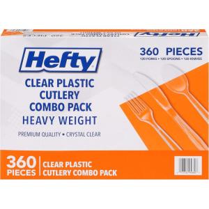 imageHefty Bulk Plastic Forks 600 Count White Disposable Forks for Offices Concessions Stands Food Trucks School Cafeterias Catering and MoreCombo Pack