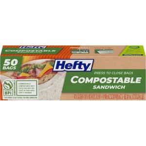 imageHefty Compostable PressToClose Sandwich 50 CountSandwich