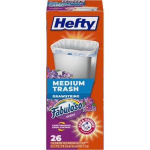 imageHefty Medium Trash Bags Fabuloso Scent 8 Gallon 26 Count