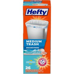imageHefty Medium Trash Bags Fabuloso Watermelon Scent 8 Gallon 26 CountOcean Scent