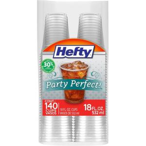 imageHefty Party On Disposable Plastic Cups Assorted 16 Ounce 100 Count18 Ounces