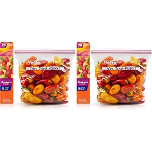 imageHefty Press to Close Plastic Bags for Food Storage Gallon Size 20 CountPress to Close