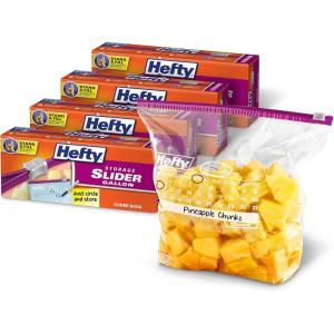 imageHefty Slider Calendar Storage Bags Half Gallon Size 32 Count Pack of 4 128 TotalGallon