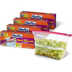 imageHefty Slider Calendar Storage Bags Half Gallon Size 32 Count Pack of 4 128 TotalHalf Gallon