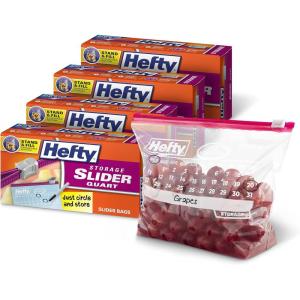 imageHefty Slider Calendar Storage Bags Half Gallon Size 32 Count Pack of 4 128 TotalQuart