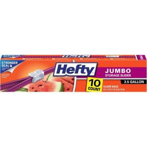 imageHefty Slider Jumbo Storage Bags 25 Gallon Size 3 Boxes of 15 Bags 45 Total90 Count