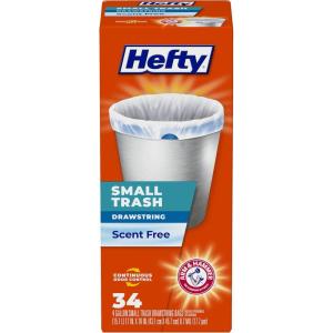 imageHefty Small Garbage Bags Flap Tie Lavender ampamp Sweet Vanilla Scent 4 Gallon 26 CountWhite