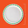 imageHefty Compostable Printed Small Paper Plates for Desserts and Appetizers Soak Resistant and Microwave Safe Compostable Plates 6 Inch 40 Count