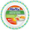 imageHefty Compostable Printed Small Paper Plates for Desserts and Appetizers Soak Resistant and Microwave Safe Compostable Plates 6 Inch 40 Count