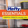 imageHefty Essentials Drawstring 13 Gallon Kitchen Trash Bags 120 Count Tall Unscented Trash Bags for Kitchens Home Offices or Laundry Rooms Easy to Tie Lift and Carry WhiteLarge Black 30 Gallon